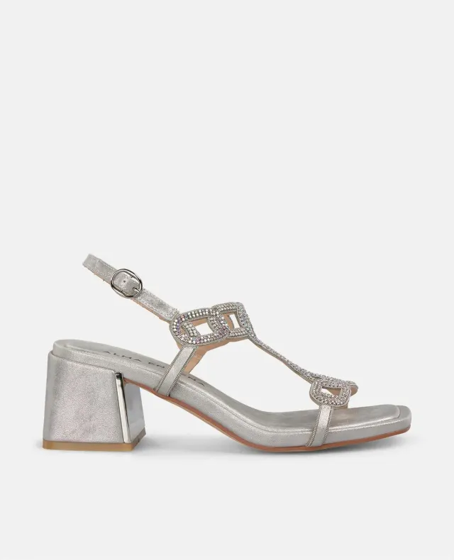 Alma en Pena V2550941 sandales argent strass talon 6 cm