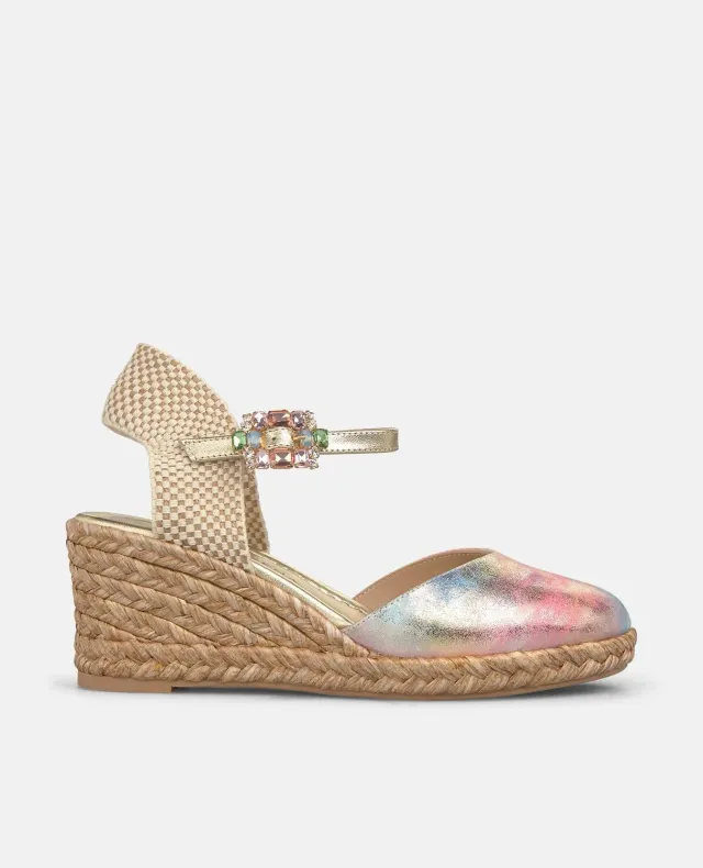 Alma en Pena V265691 espadrille rose compensée 6,5 cm