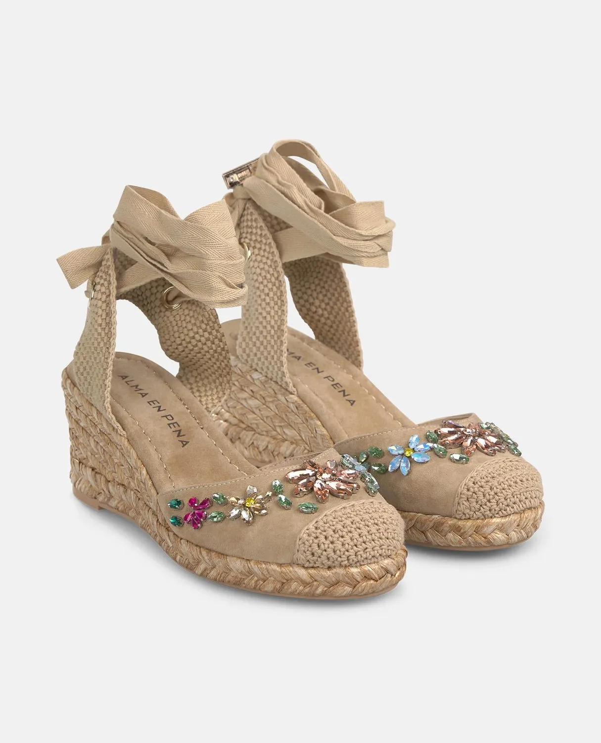 Alma en Pena V265692 espadrille compensée sable 6,5 cm