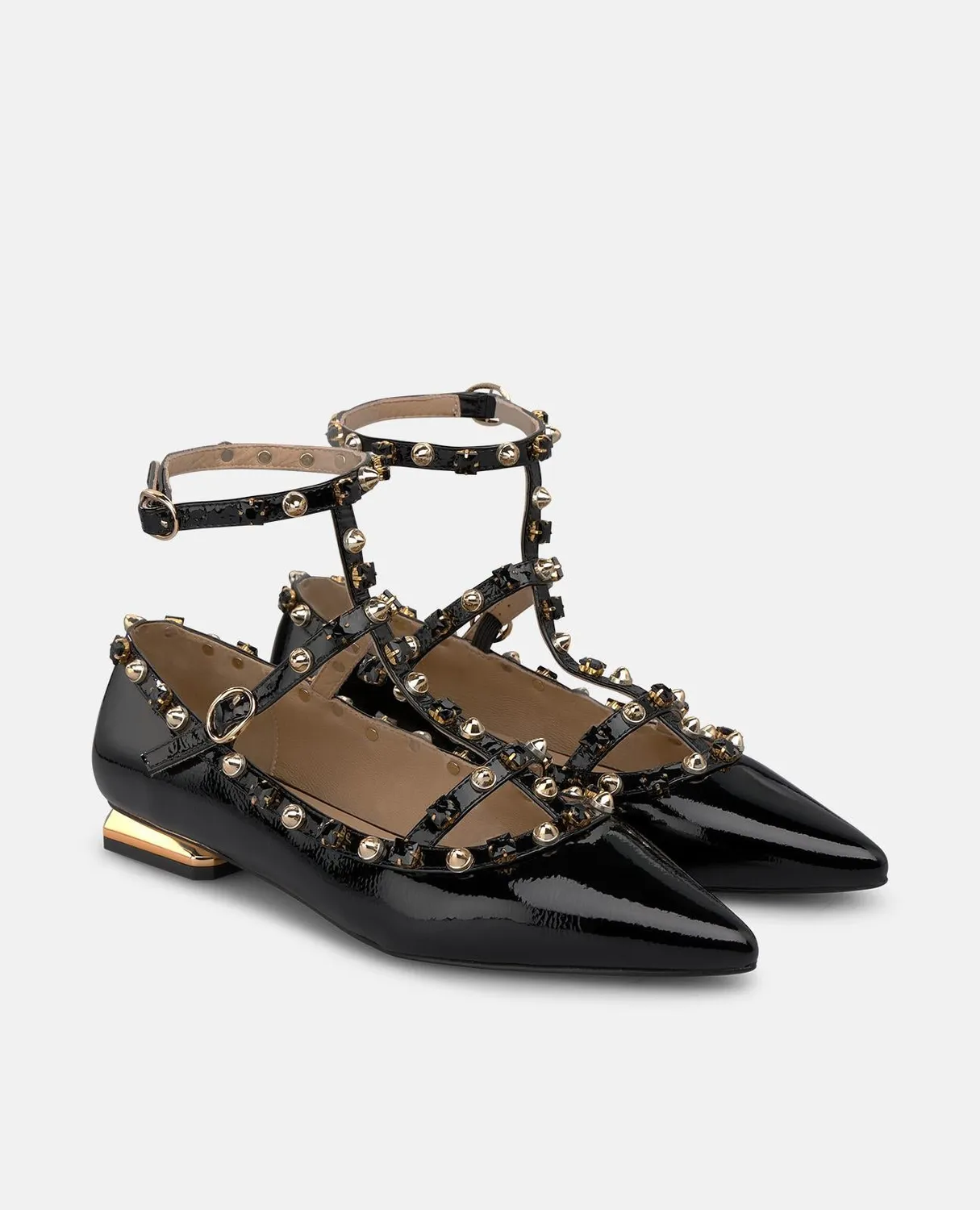 Alma en Pena I260103 chaussures vernies noires plates