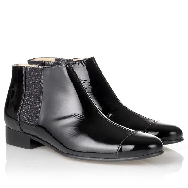 Bégum Paris Lucrèce Vogue bottines vernis noir