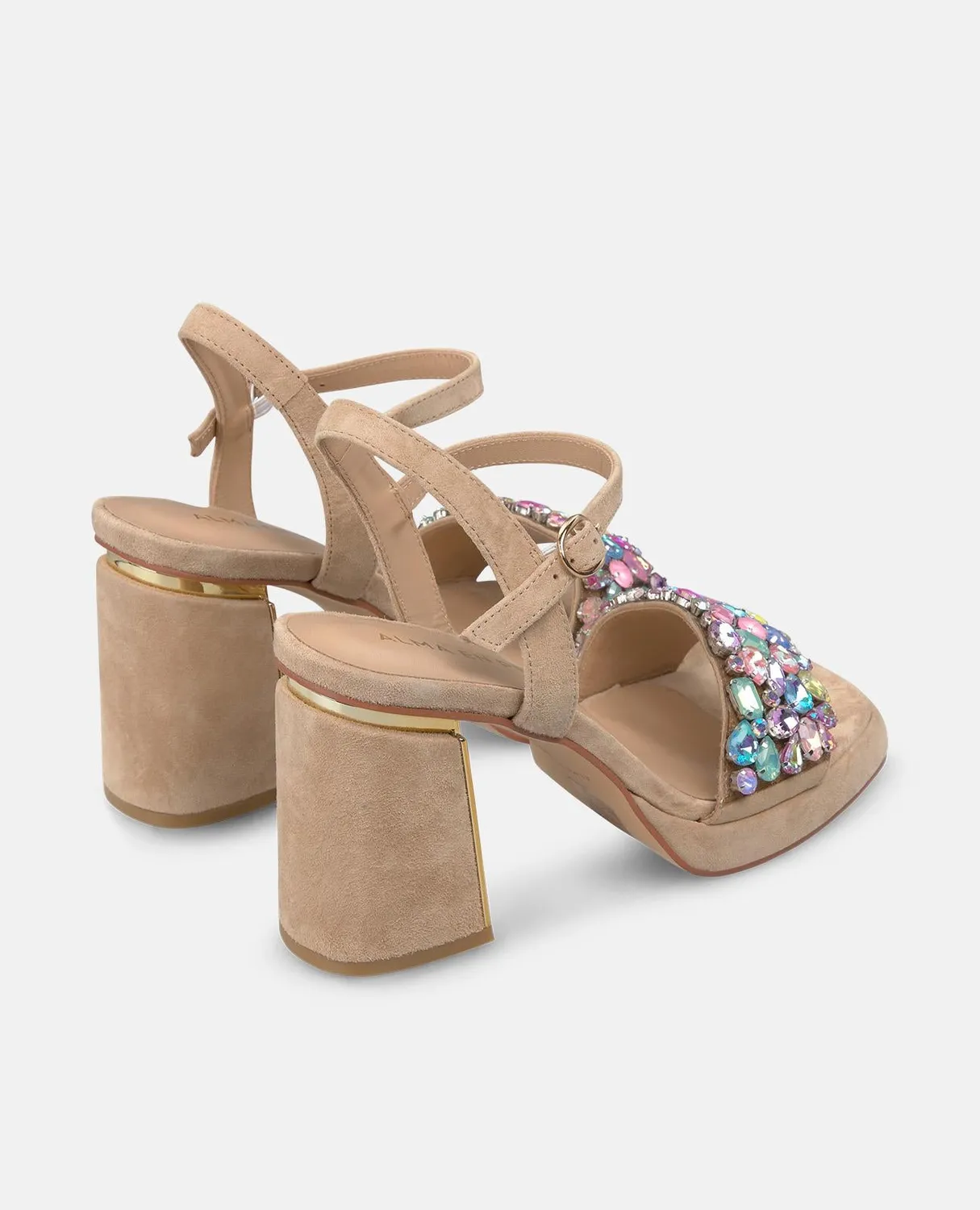 Alma en Pena V250792 sandales sable strass talon 8,5 cm