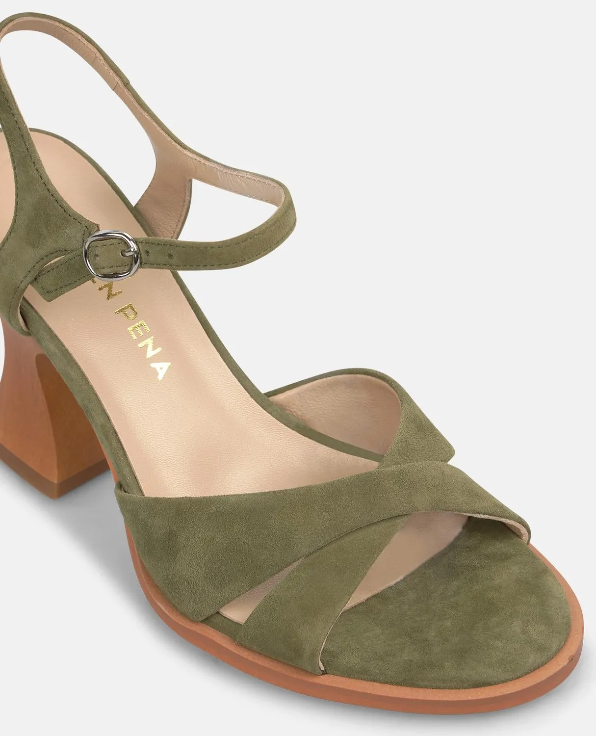 Alma en Pena V262450 sandales kaki talon 10 cm cuir