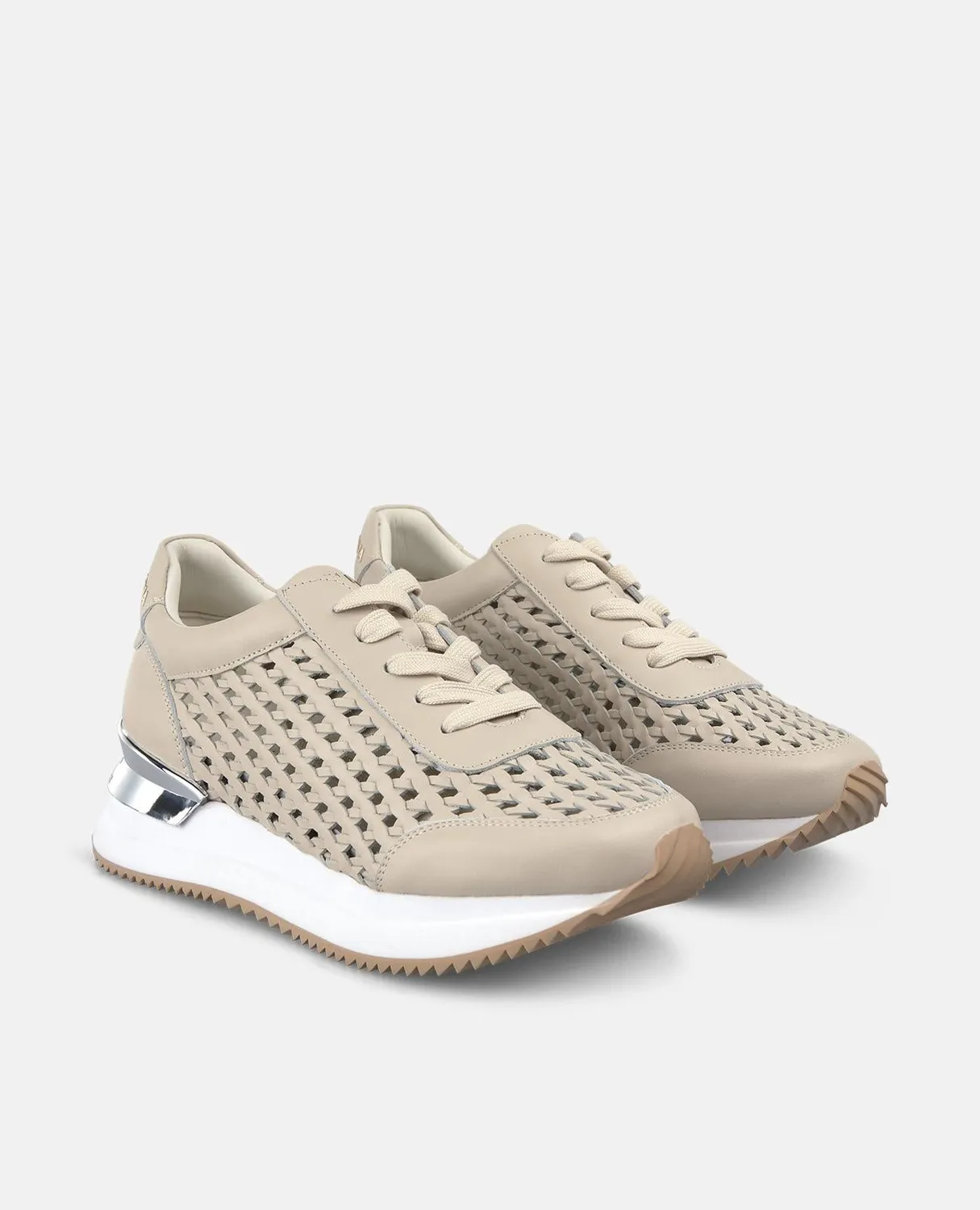 Alma en Pena V260356 sneakers blancs cuir plateforme