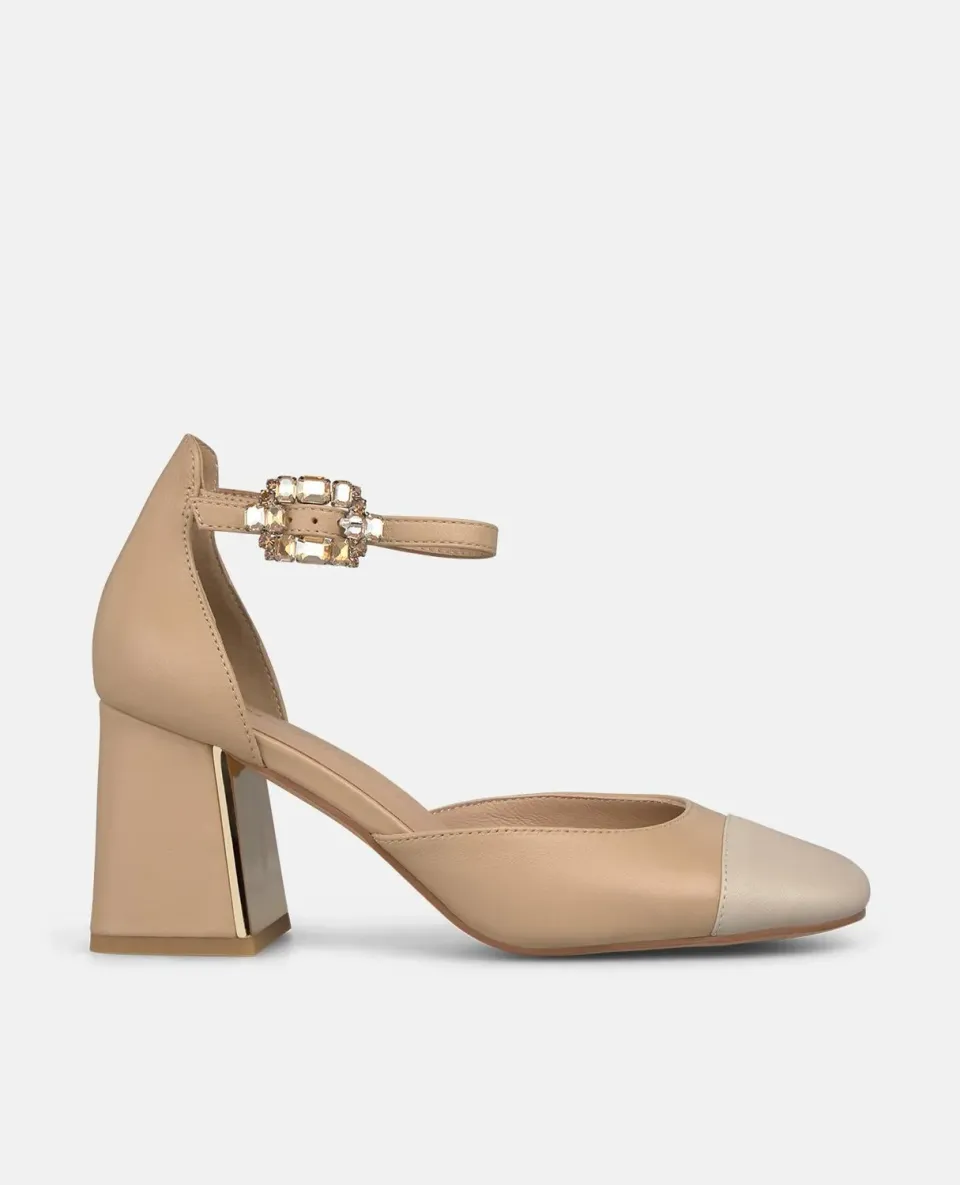 Alma en Pena V261502 escarpins cuir beige talon 7 cm