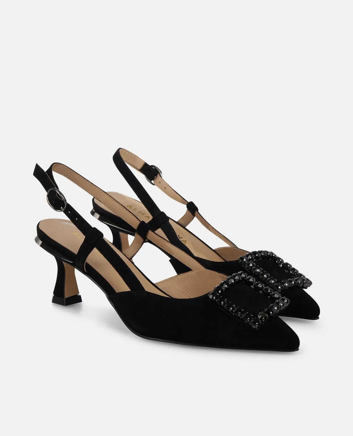 Alma en Pena I250513 escarpins noir cuir strass