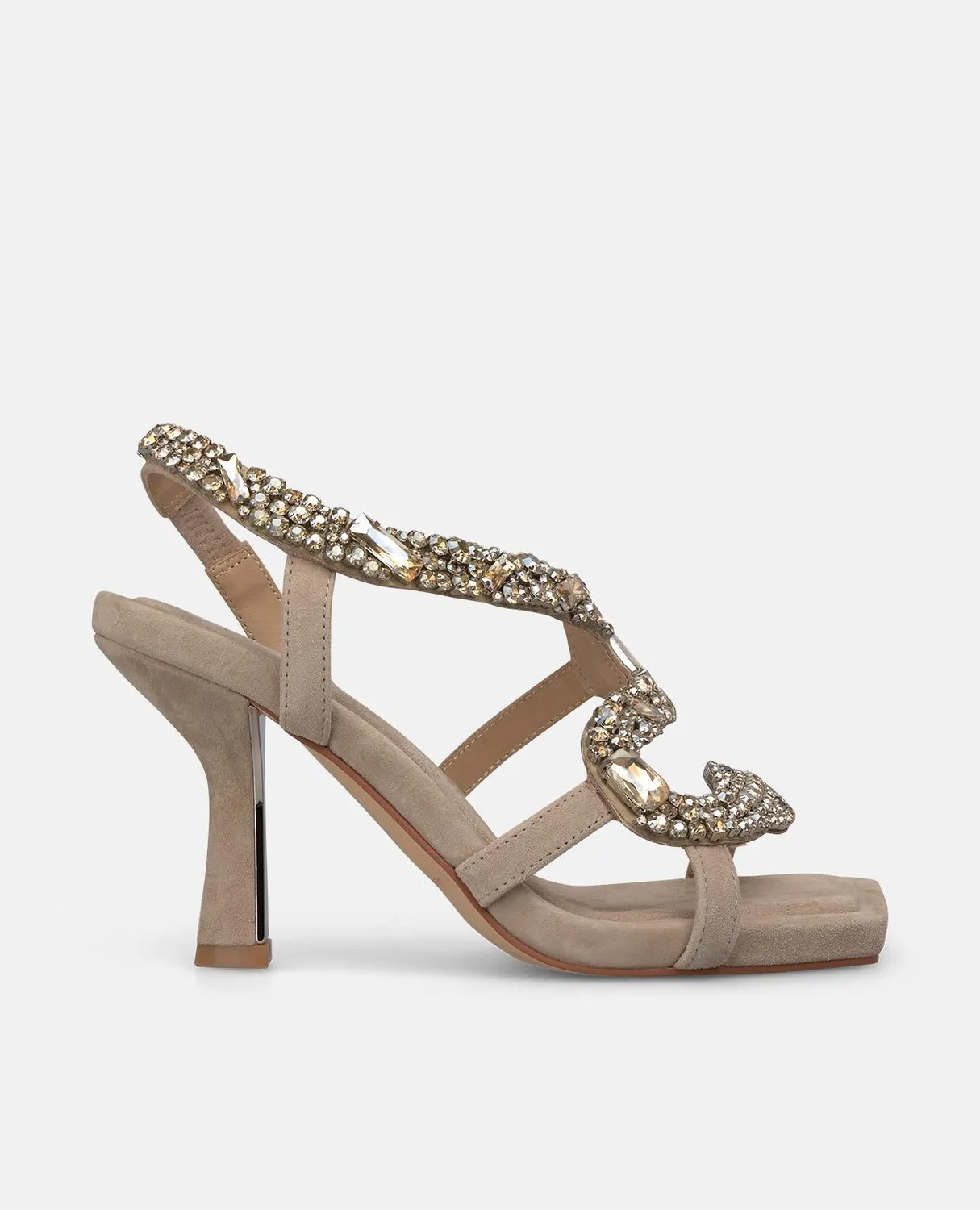 Alma en Pena I250087 sandales vison strass serpent 9 cm
