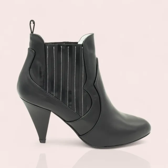 Karine Arabian JULIA boots cuir noir 36 talon 65mm