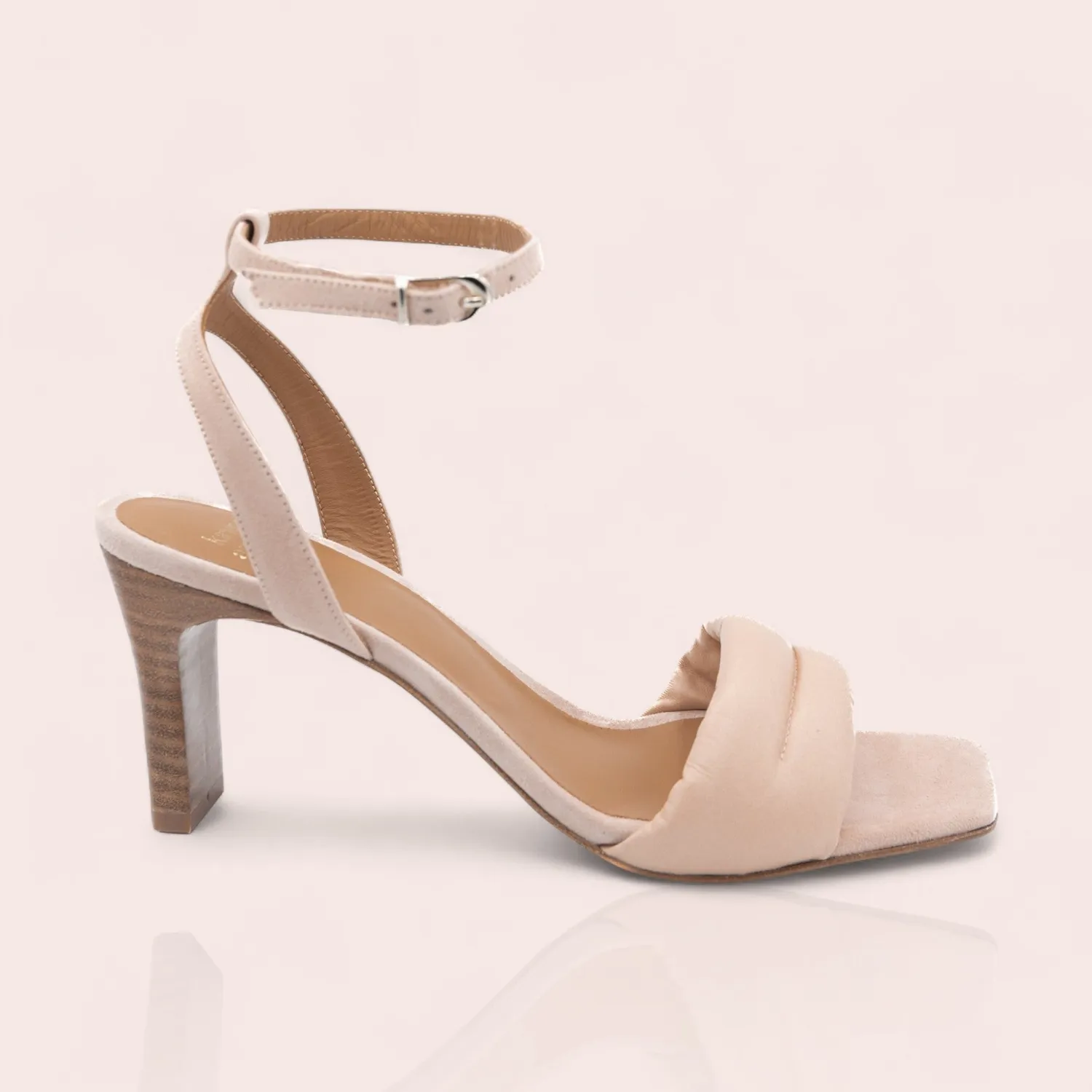Karine Arabian INGE sandale rouge cuir talon 70mm