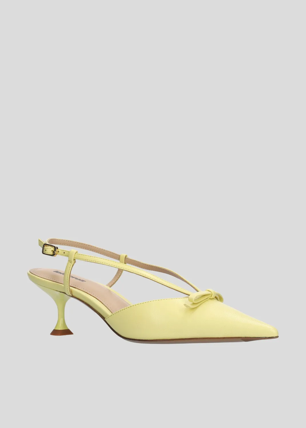 Lola Cruz Satina 55 sandales à talon jaune talon 5,5 cm