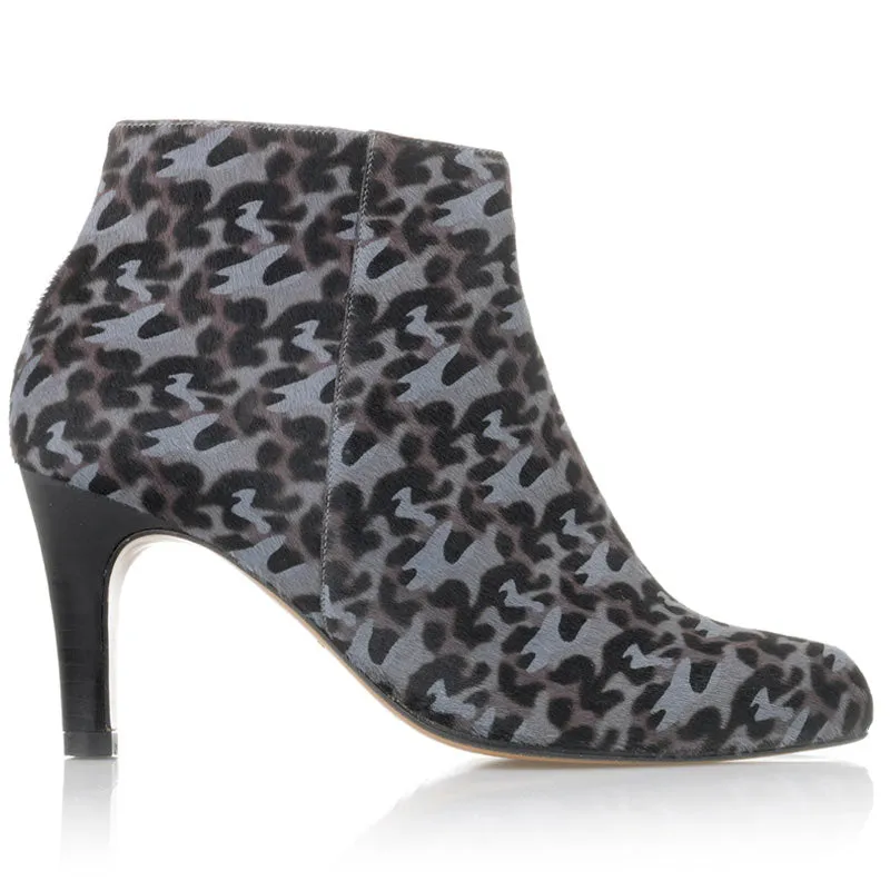 Bégum Paris Vienne bottine pony camouflage gris