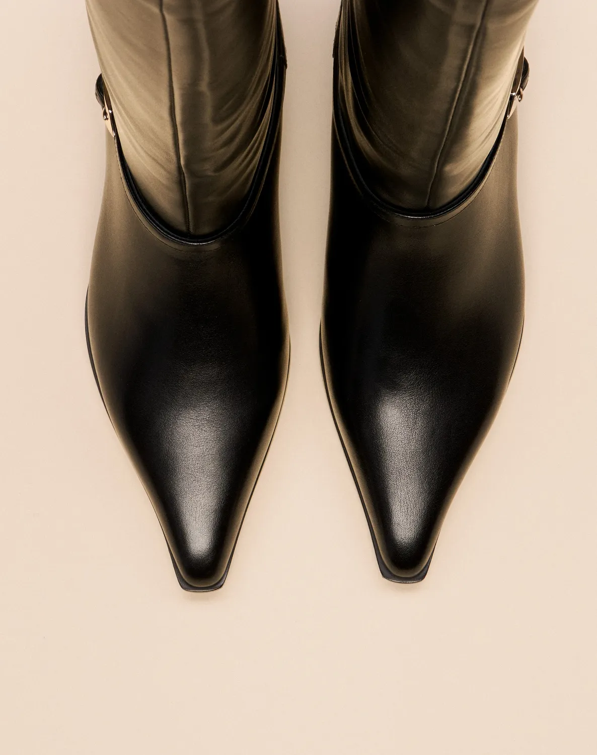 Mi/Mai Eileen Black bottes noires petit talon