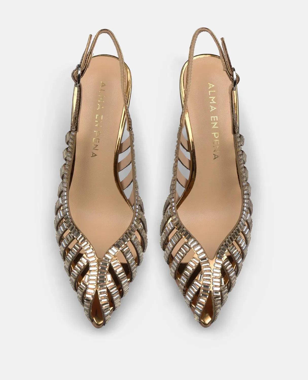 Alma en Pena V250622 escarpins bronze cristal 9 cm