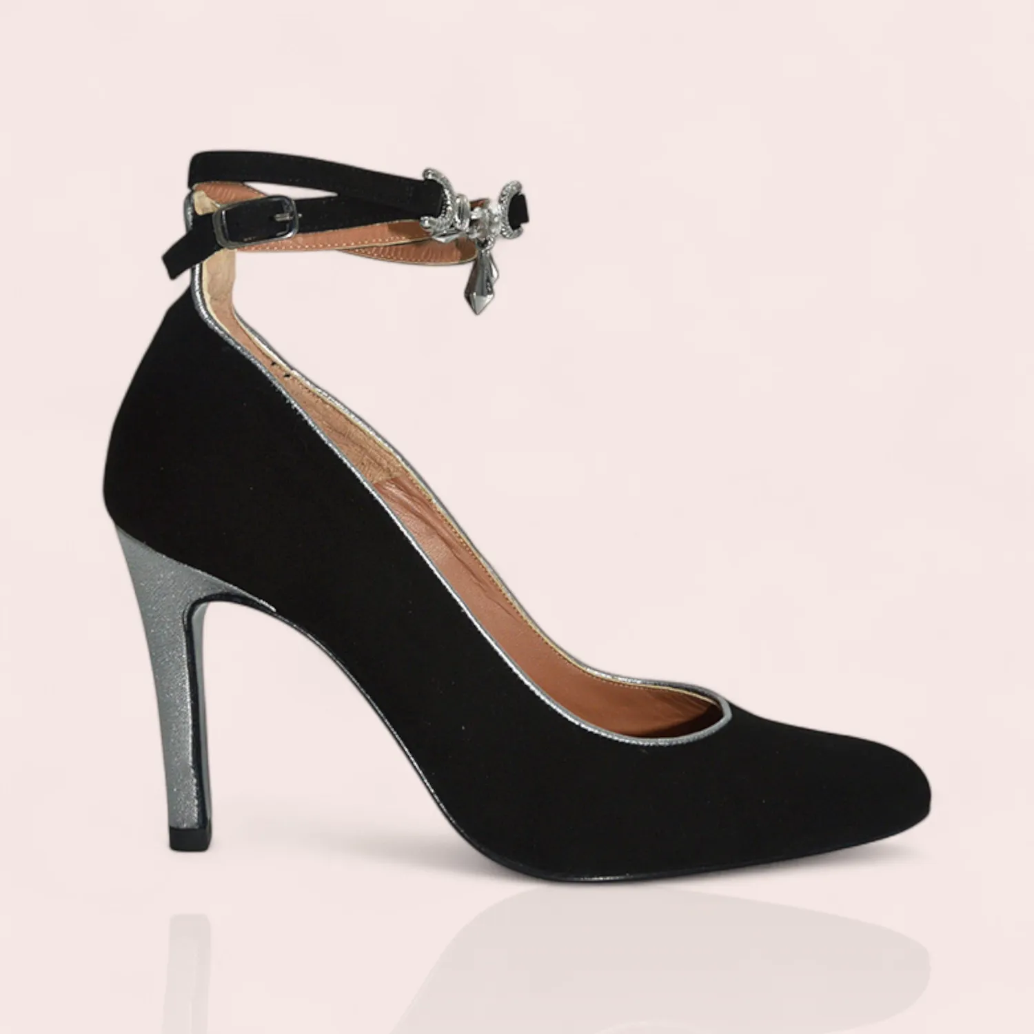 Karine Arabian Glam escarpin bordeaux cuir velours