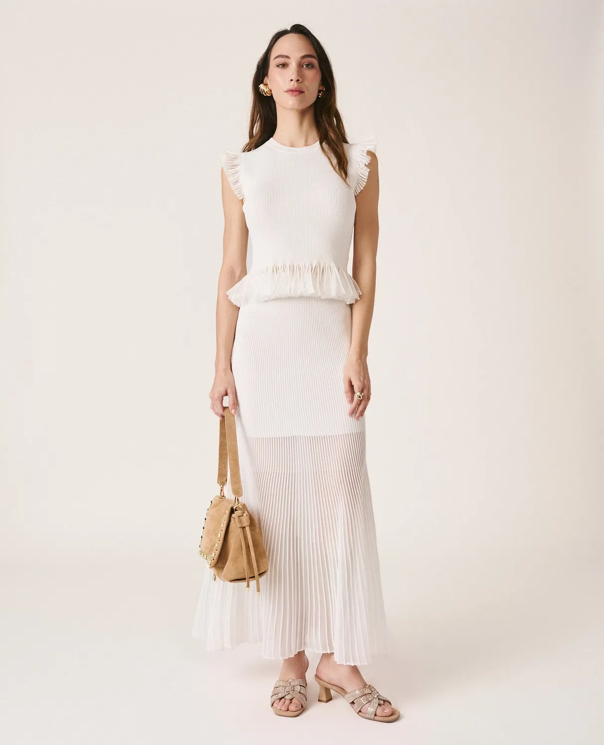 Alma en Pena V26CL0609 top blanc en viscose