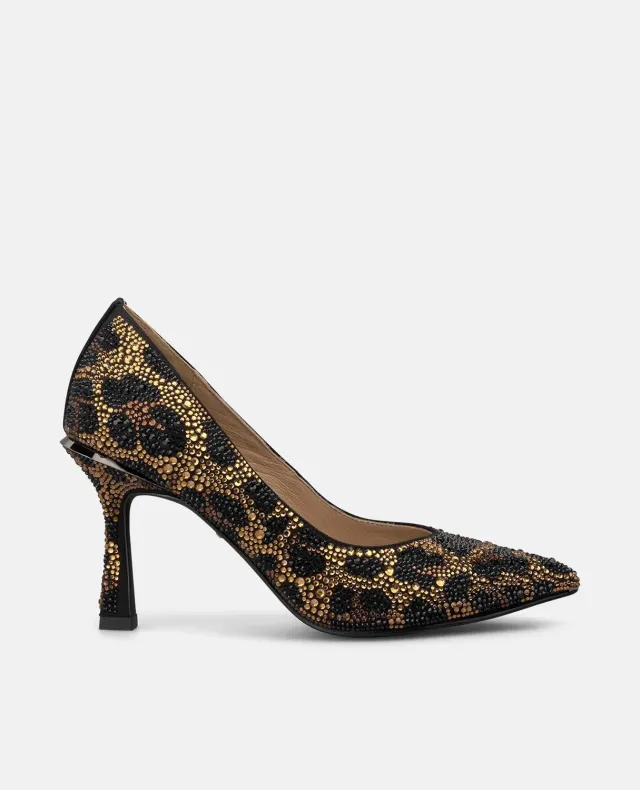 Alma en Pena I260241C escarpins animal print noir strass