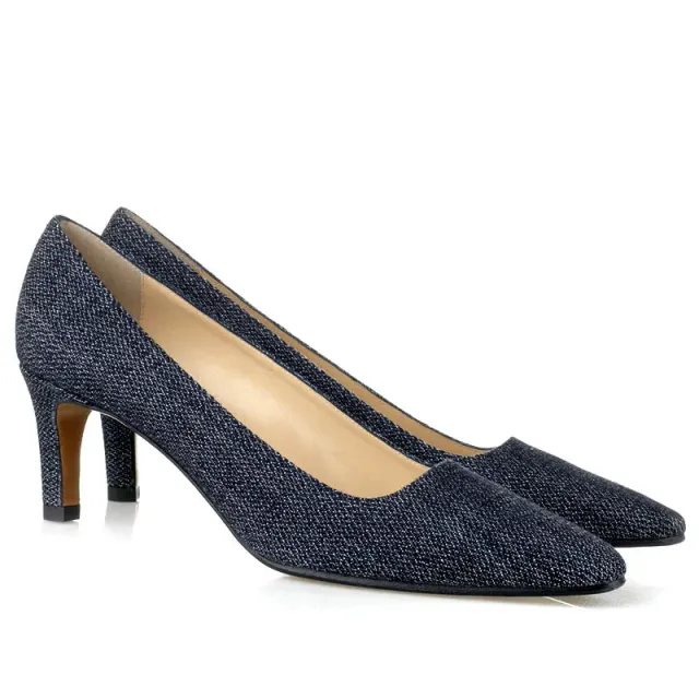 Bégum Paris Pentagone escarpins toile denim