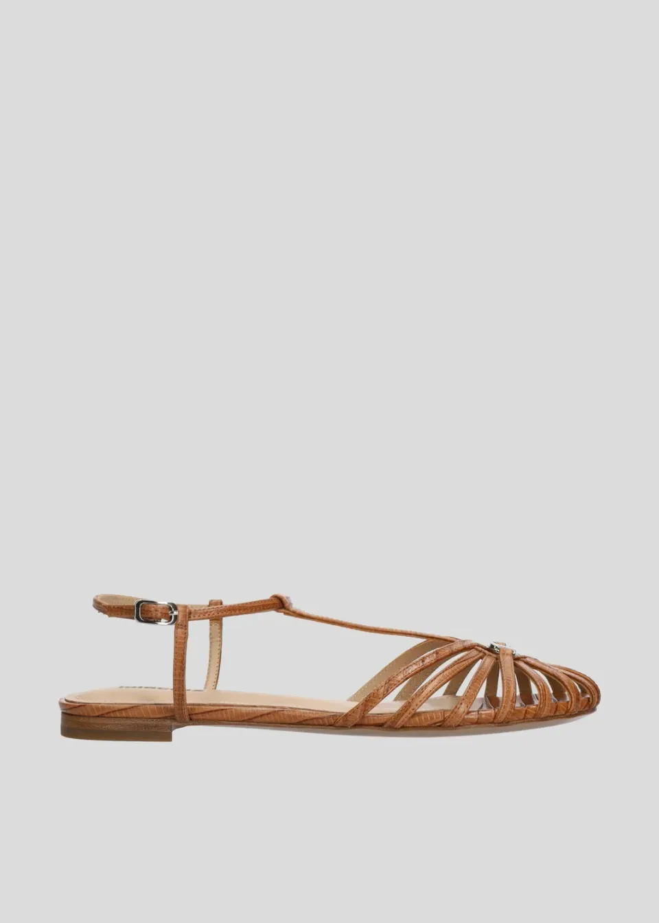 Lola Cruz Tango sandales plates cuir cuero plat