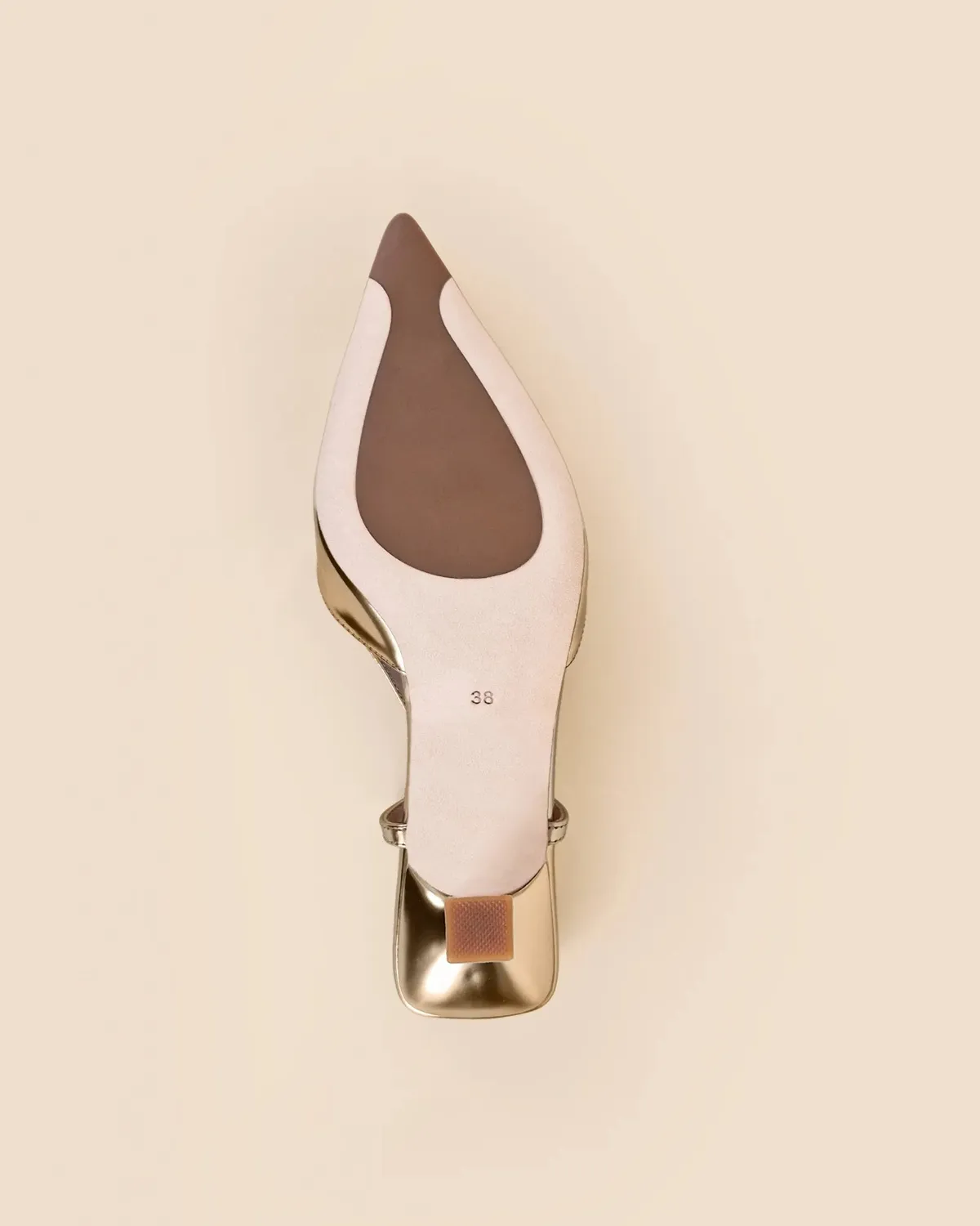 Mi/Mai Corto Gold escarpins cuir doré petit talon