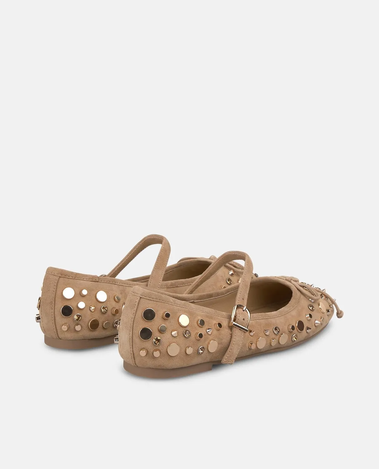 Alma en Pena I250196 ballerines camel cloutées plates