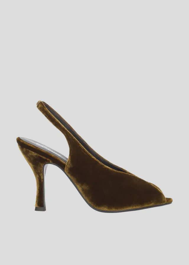 Lola Cruz Gabriette 95 escarpins ocre talon haut