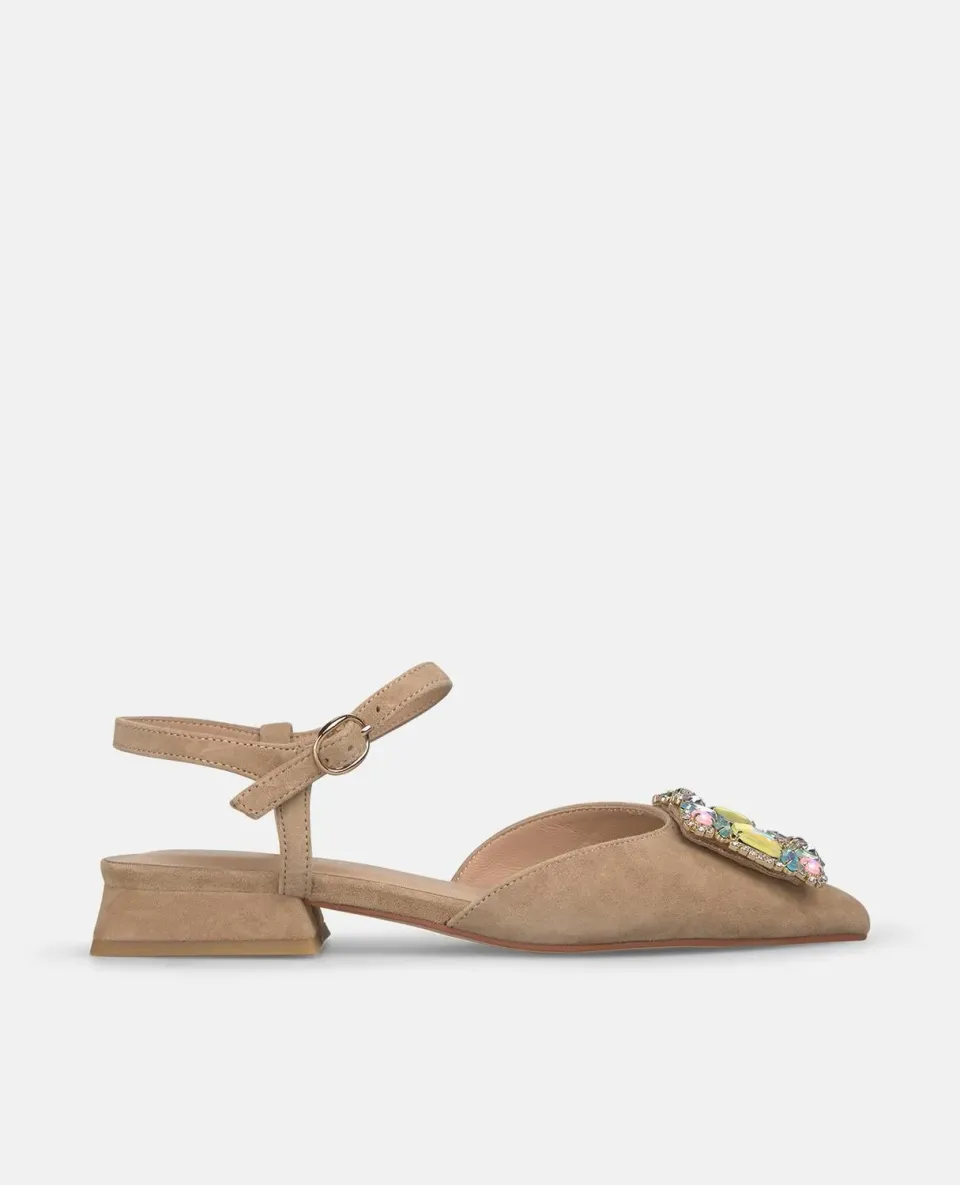 Alma en Pena V261002 sandales plates sable cuir