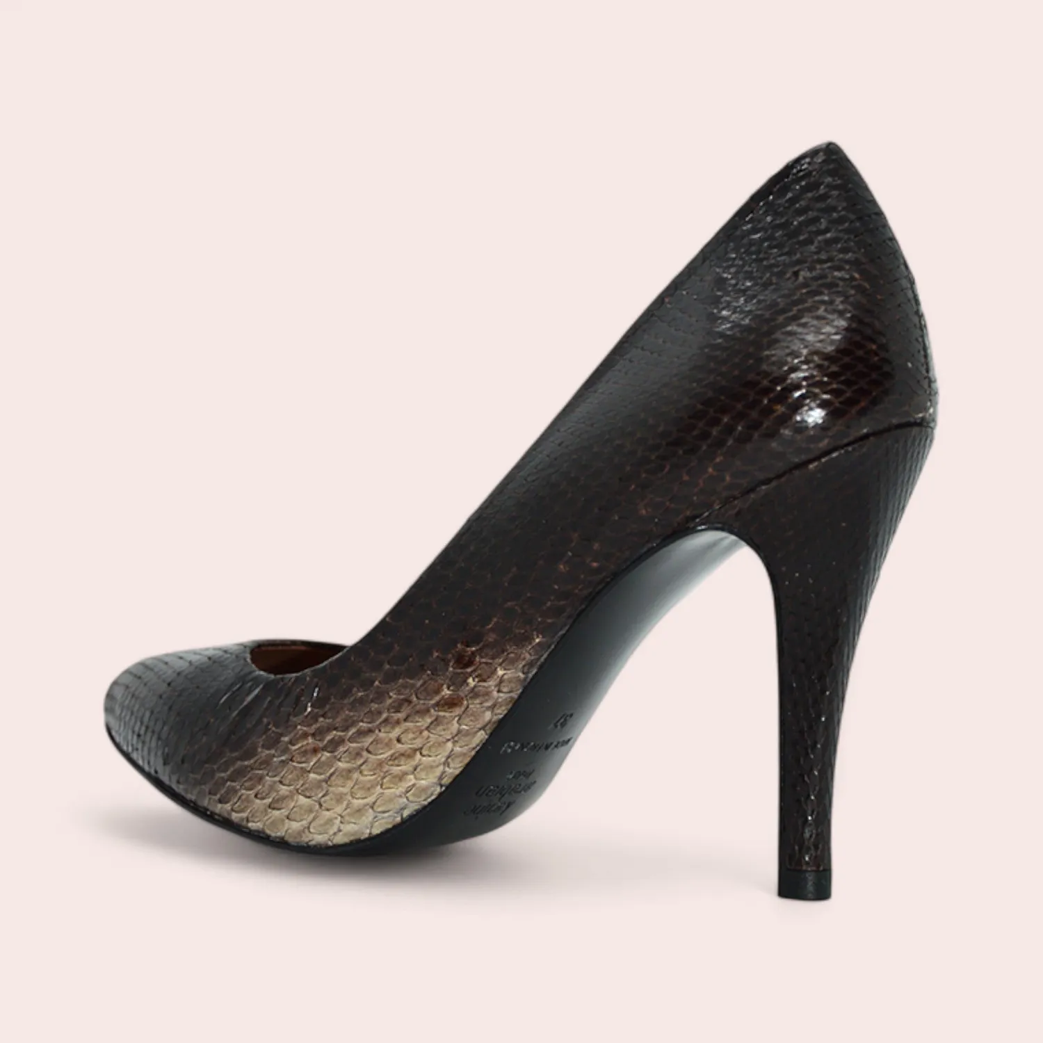 Karine Arabian Pump escarpins python marron 39 talon 10 cm