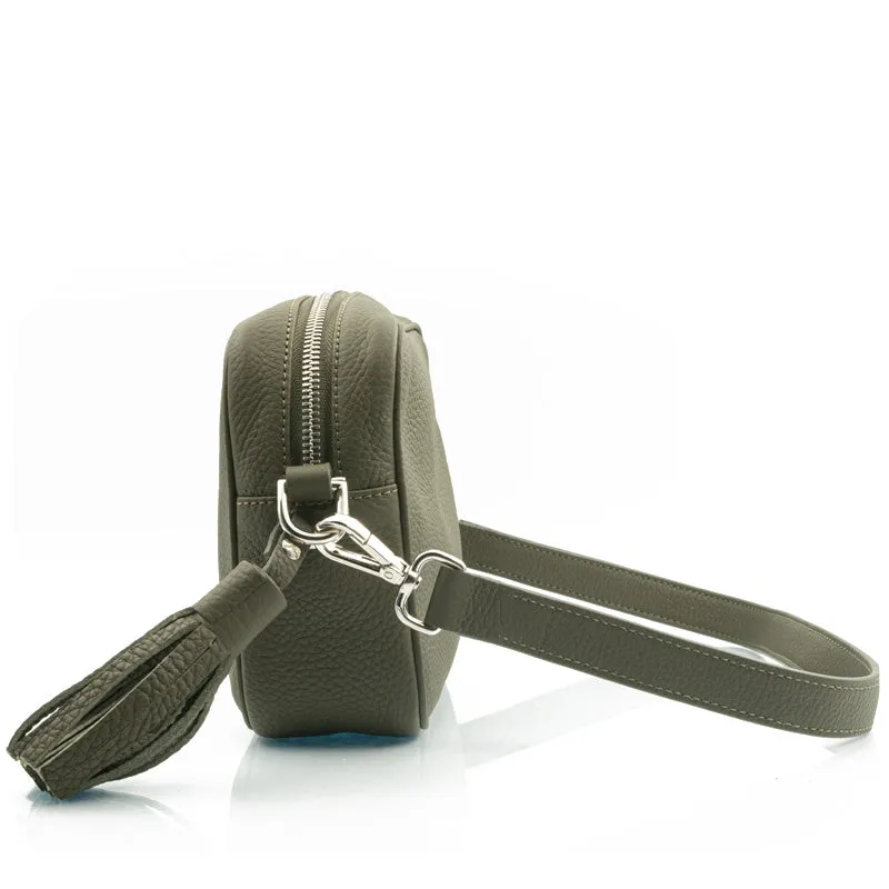 Bégum Paris Adèle sac olive cuir grainé bandoulière