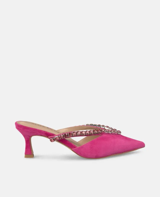 Alma en Pena V250657 mules fuchsia strass talon 6 cm