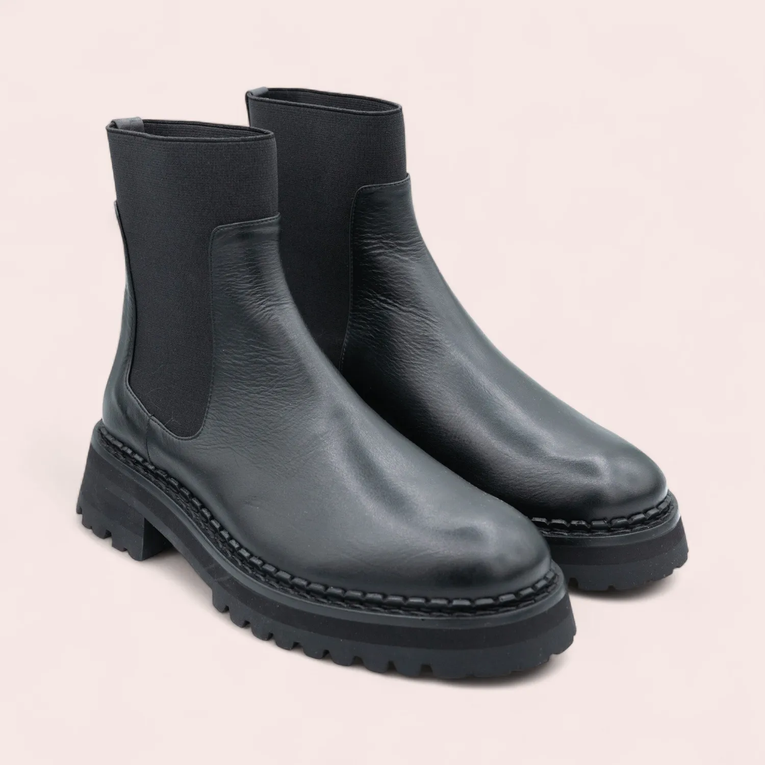 Karine Arabian CABLE bottine cuir noir 40 talon 30mm