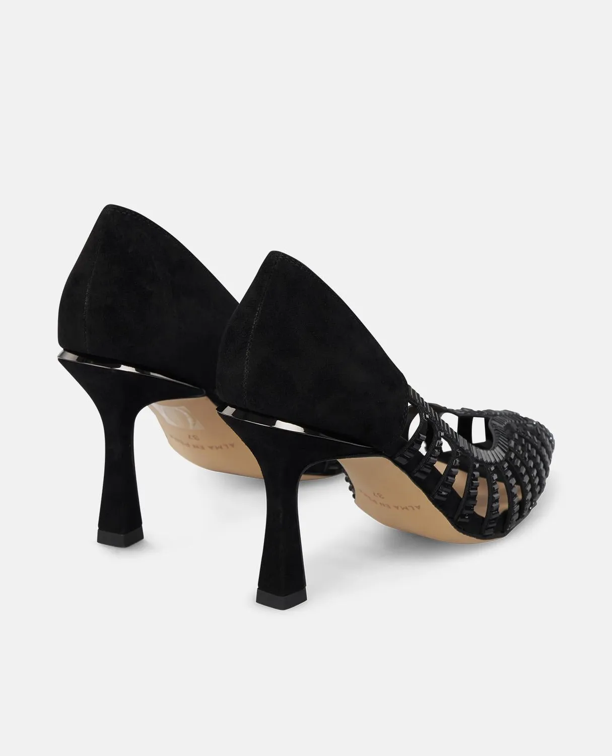 Alma en Pena I250404 escarpins miroir noir talon 9 cm