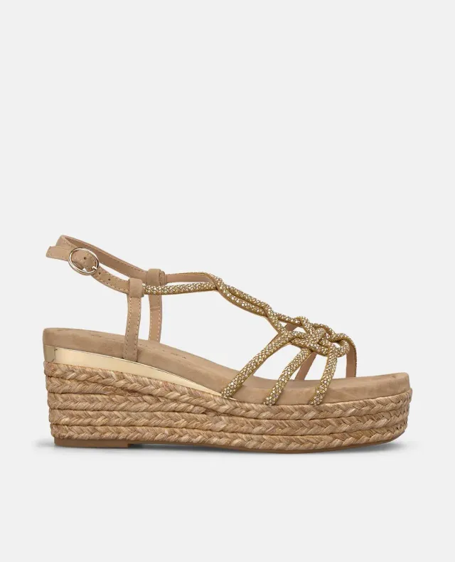 Alma en Pena V266511 espadrilles compensées beiges 7,5 cm