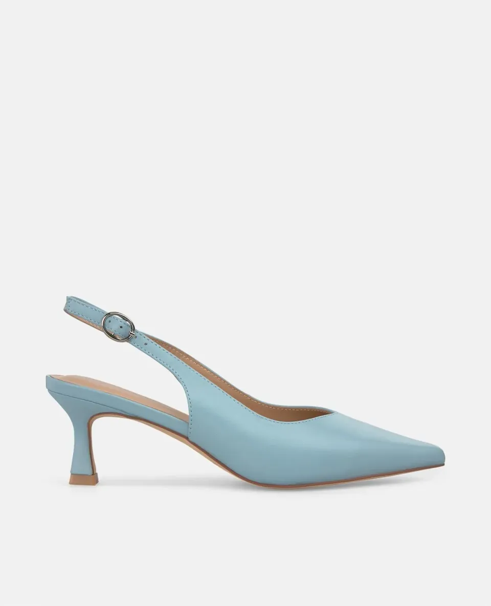 Alma en Pena V250650 escarpins slingback bleu cuir