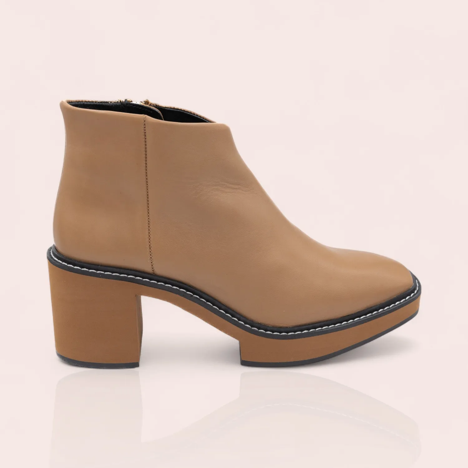 Karine Arabian Epson bottines compensées noir cuir