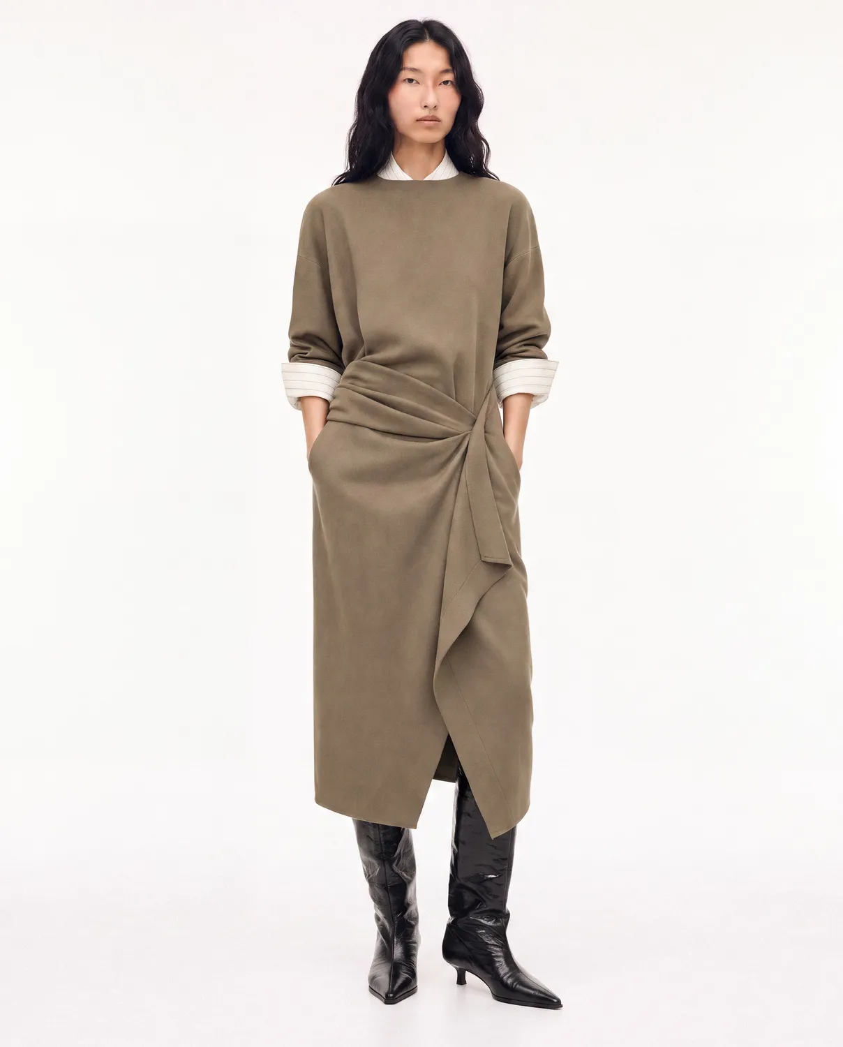 Mi/Mai Vivienne Crinkled bottes cuir bout pointu