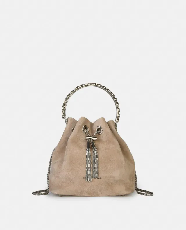 Alma en Pena BG110 sac seau cuir vison chaîne