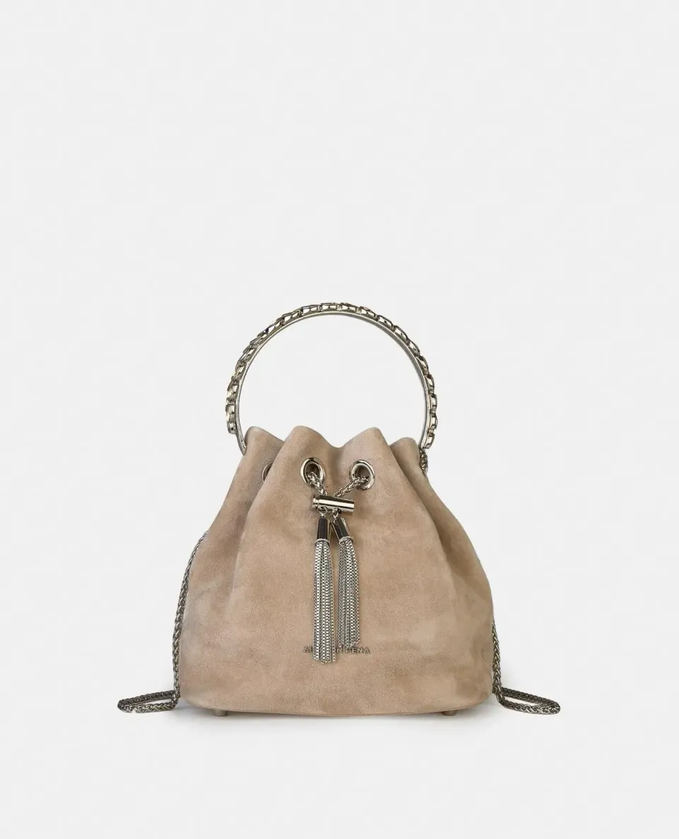 Alma en Pena BG110 sac seau cuir vison chaîne