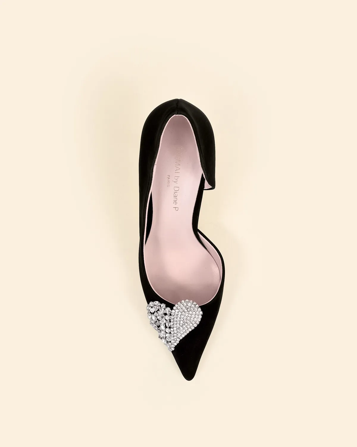 Mi/Mai Bellagio escarpins strass coeur effet mat