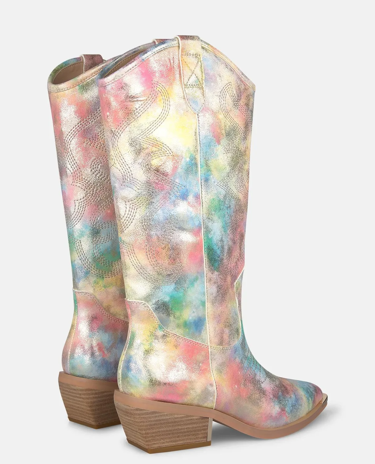 Alma en Pena V260254 bottes cowboy rose cuir 5 cm