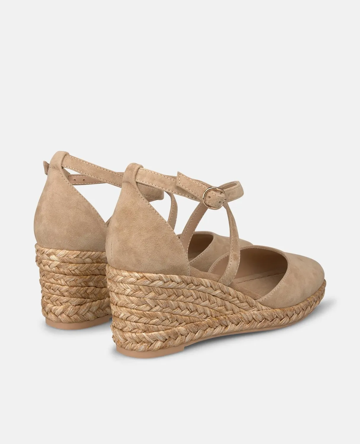 ALMA EN PENA V265690 espadrilles compensées sable cuir 6,5 cm