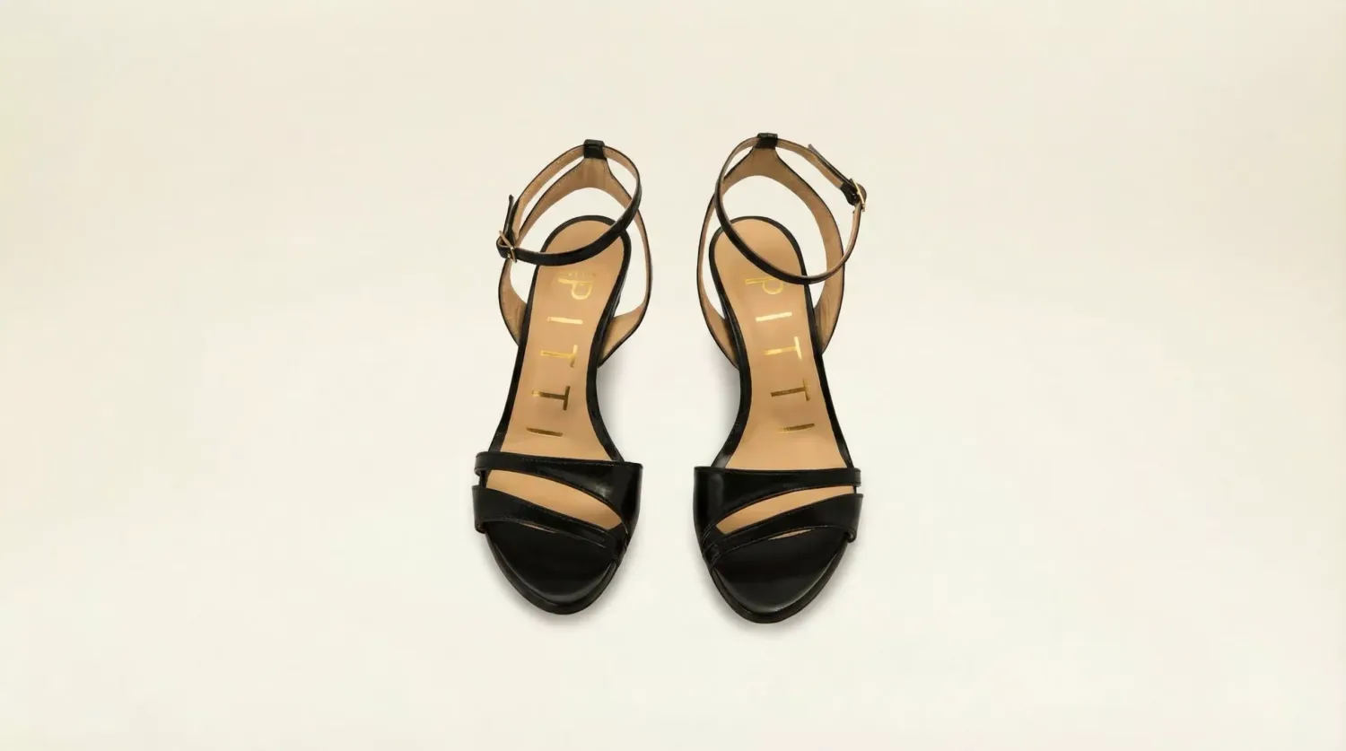 Matteo Pitti Tecla sandales noires vernies petit talon