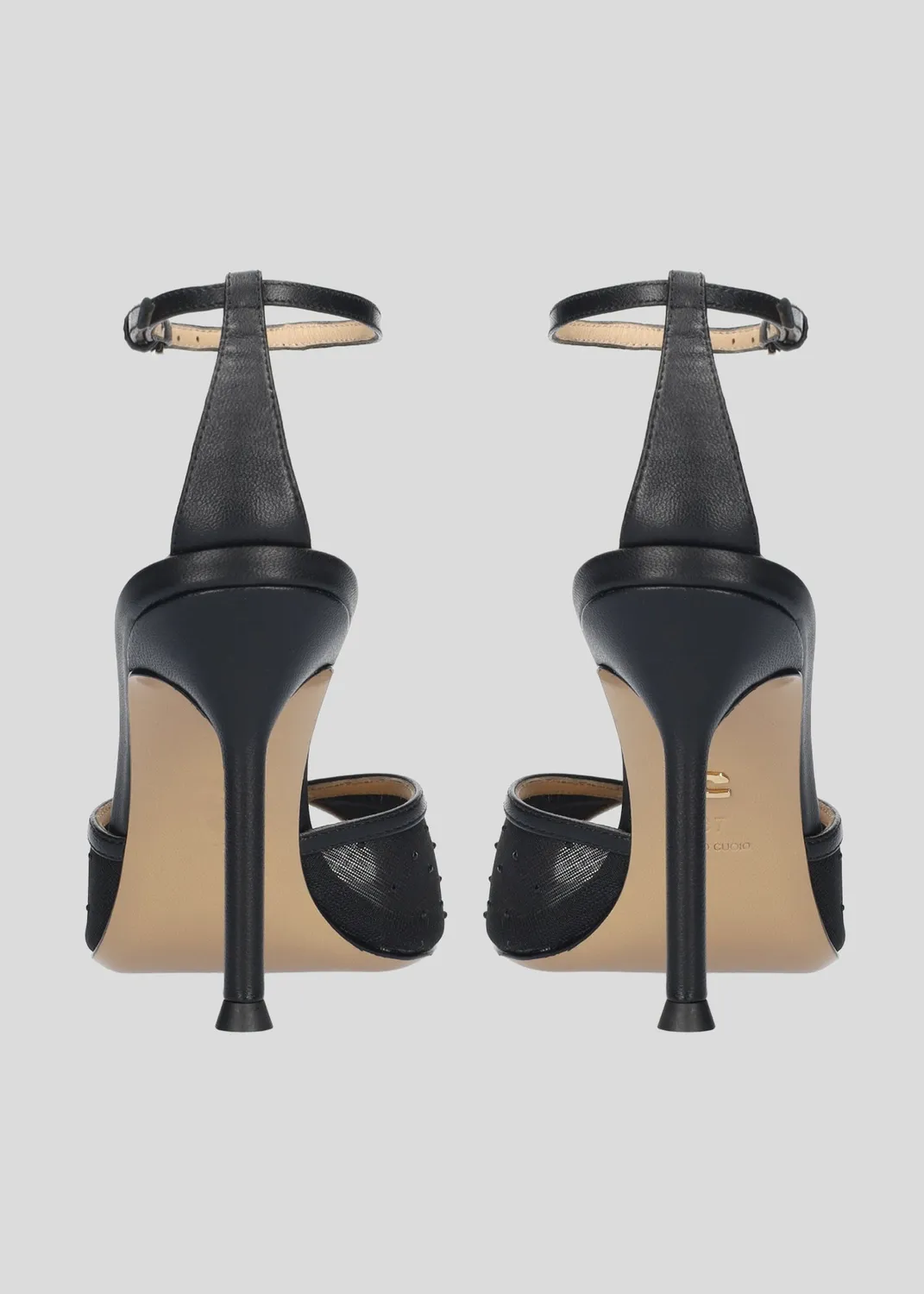 Lola Cruz Anelisse 95 sandales à talon noir 9,5 cm