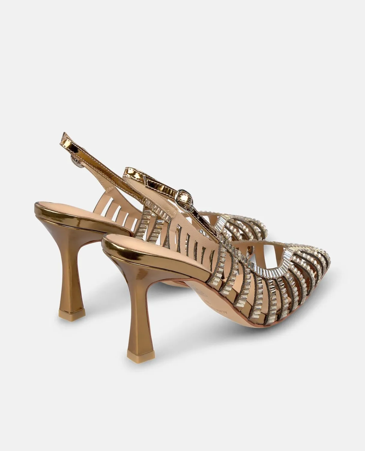 Alma en Pena V250622 escarpins bronze cristal 9 cm