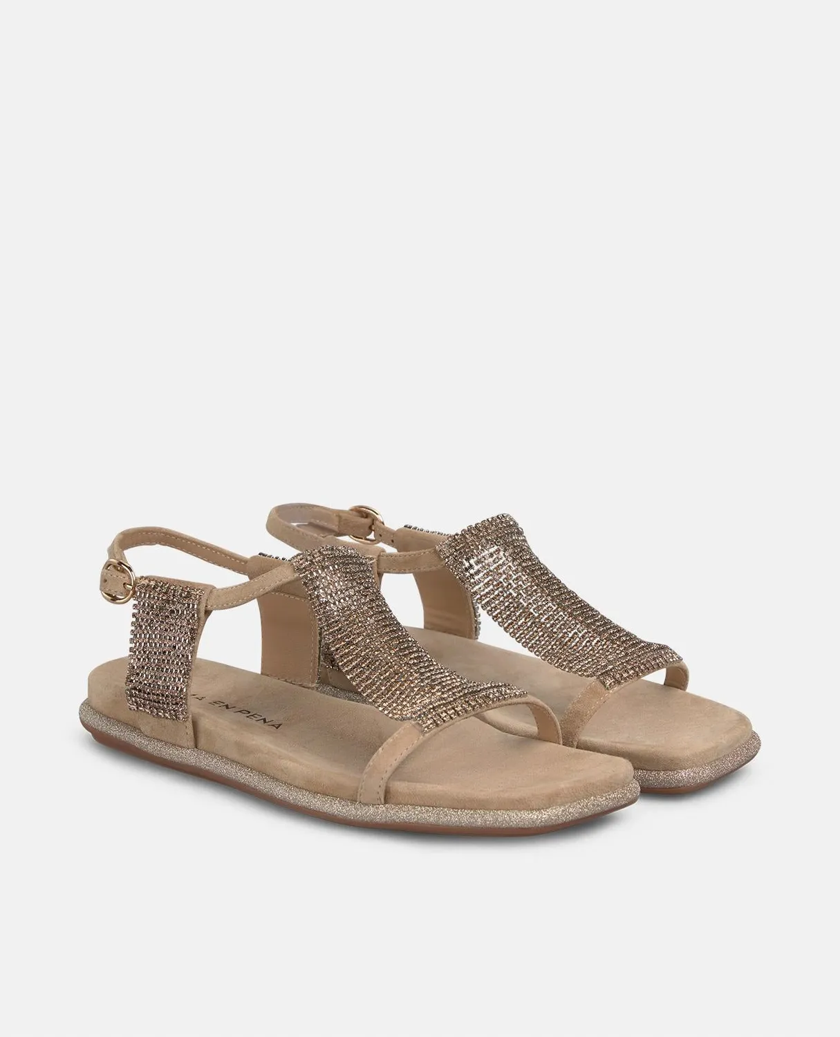 Alma en Pena V2551601 sandales plates cuir sable