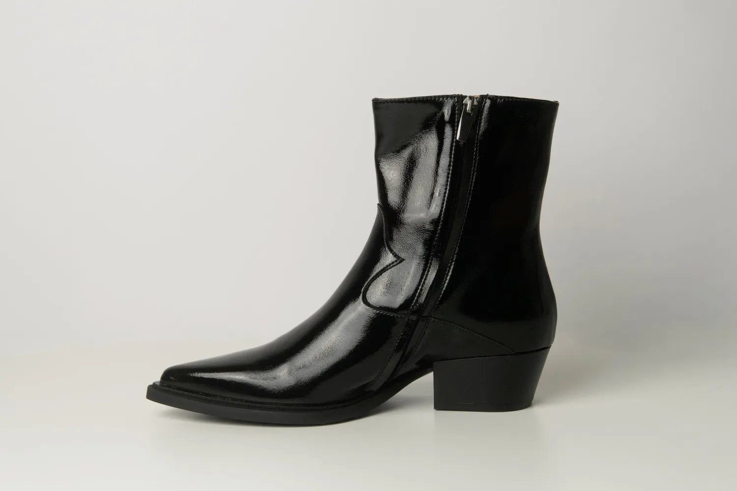 Matteo Pitti Texano bottines noires à zip talon bas