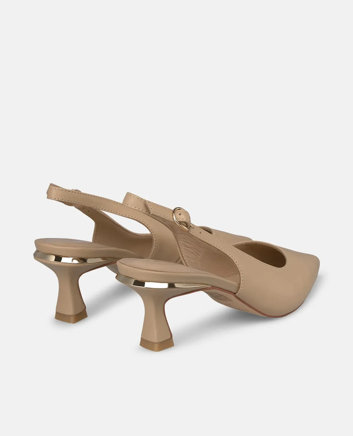 Alma en Pena V262202 mules sable cuir talon kitten