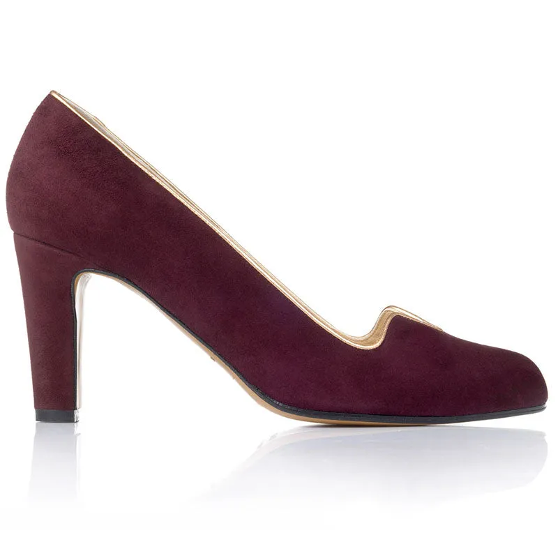 Bégum Paris Vancouver escarpins grenat talon 7 cm