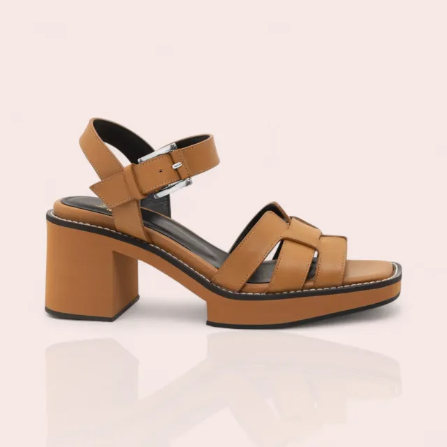 Karine Arabian HAYANA sandale cuir noir 37 talon 65mm