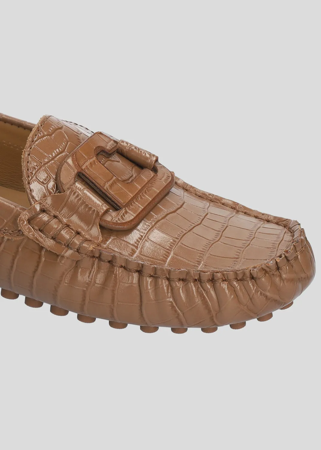 Lola Cruz Margarida Loafers mocassins cuir camel