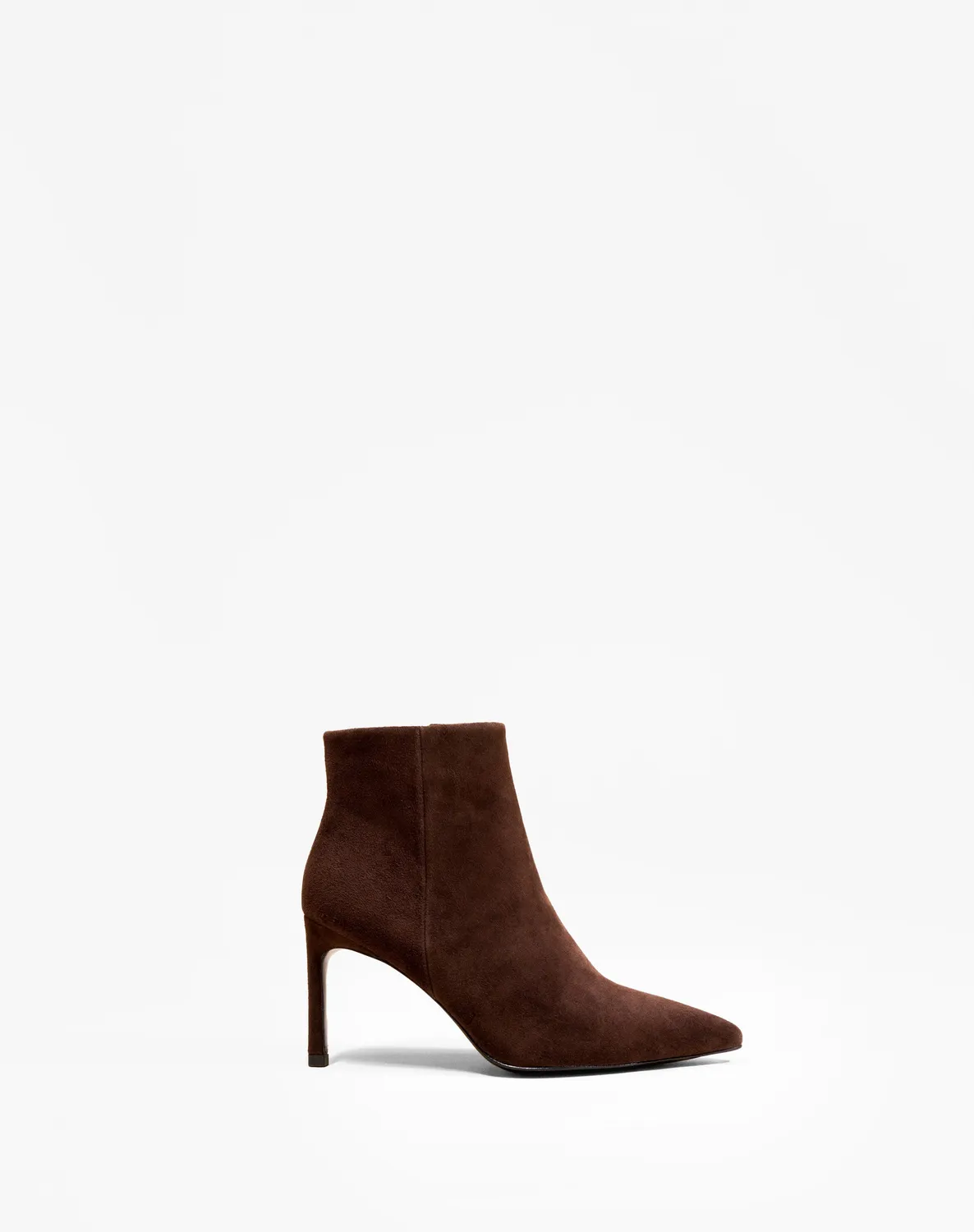 Mi/Mai Noura bottines à talon 8 cm daim chocolat